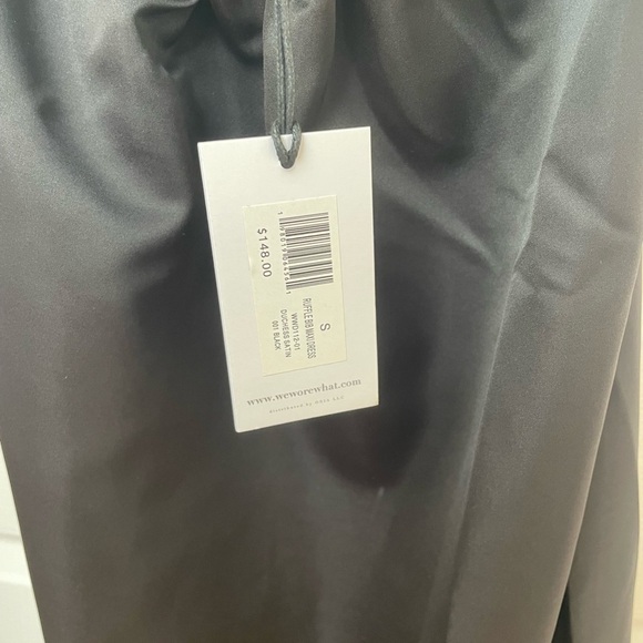 We Wore What black ruffle bib maxi dress NWT women’s size S - Picture 3 of 5